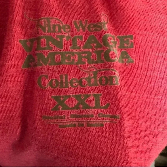 NINE WEST Vintage America Split V Button Front Embroidered Tab Sleeves Size XXL - Picture 4 of 6